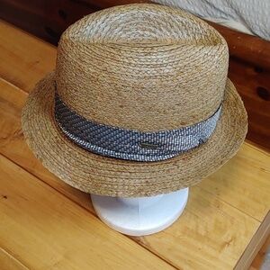 🌻Delux Men's Straw Fedora with Colourful Band